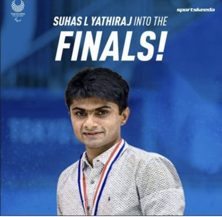 भारत के सुहास यतिराज ने टोक्यो पैरालिंपिक में पुरुष एकल वर्ग SL4 बैडमिंटन स्पर्धा के फाइनल में प्रवेश किया।