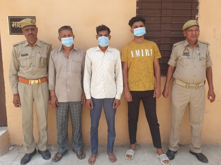 पिलखुवा पुलिस ने पकड़े तीन वारंटी, भेजा जेल