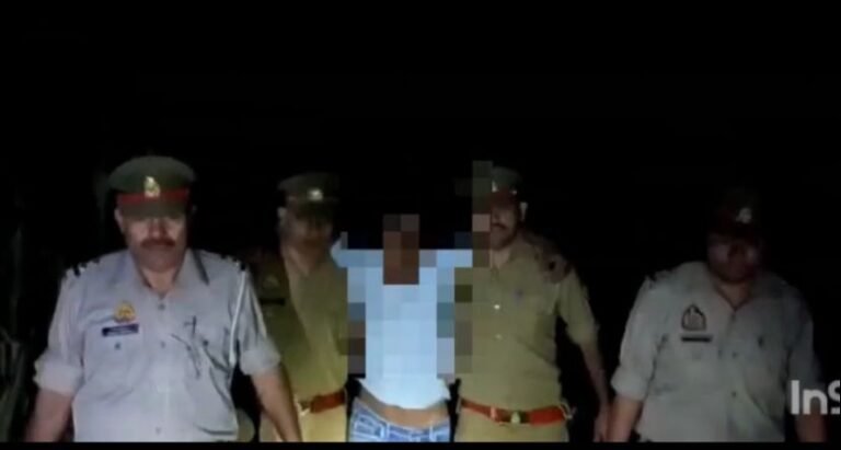 गाज़ियाबाद में पुलिस मुठभेड़, गौ तस्कर गिरफ़्तार, गाड़ी, तमंचा और कारतूस बरामद