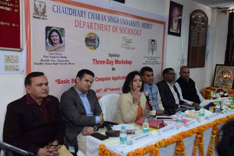 “समाजशास्त्र विभाग में बेसिक सांख्यिकी और सामाजिक शोध में कंप्यूटर अनुप्रयोग” पर तीन दिवसीय कार्यशाला का शुभारंभ