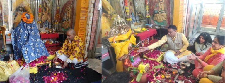 माता बगलामुखी मंदिर साकेत में 13 फरवरी से पांच दिन की माता राज राजेश्वरी मातङ्गी देवी की चल रही प्राण प्रतिष्ठा