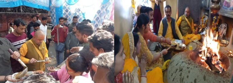 माता बगलामुखी मंदिर में हुई मातंगी देवी की स्थापना, किया विशाल भंडारे का आयोजन