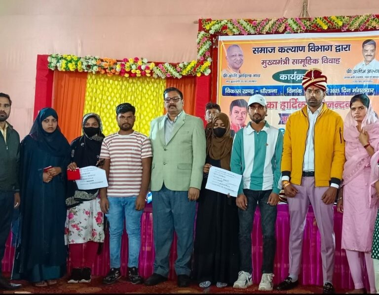 धौलाना ब्लाॅक में मुख्यमंत्री सामूहिक विवाह में एक-दूजे के हुए 32 जोड़े