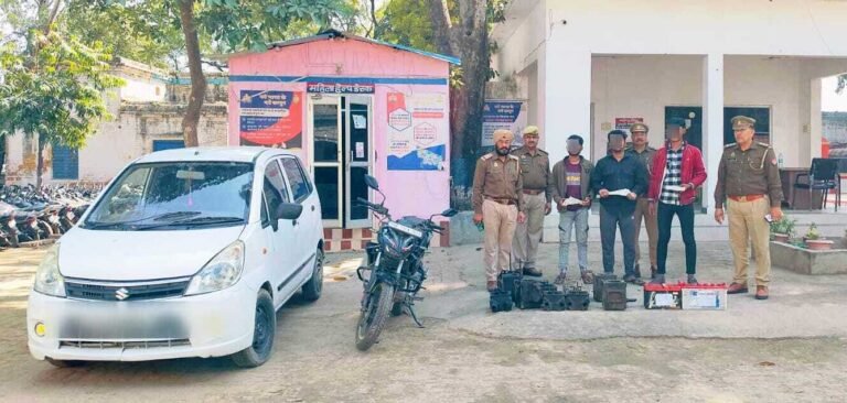 तीन शातिर चोर गिरफ्तार व तीन बाल अपचारियो को पुलिस अभिरक्षा में लिया गया