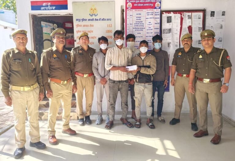 धौलाना पुलिस ने जुए के अड्डे से 5 जुआरियों दबोचे, जुआरियों से 35701 रुपए नगद व ताश की गड्डी की बरामद।