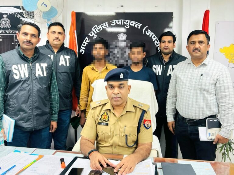 गाजियाबाद क्राइम ब्रांच की बड़ी कार्रवाई, दो तस्कर गिरफ्तार, 32 लाख रुपये की स्मैक बरामद