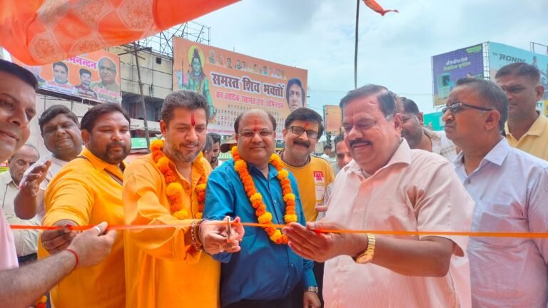 बेगमपुल पर ग्यारहवें कावड़ शिविर का उद्घाटन व शुभारंभ