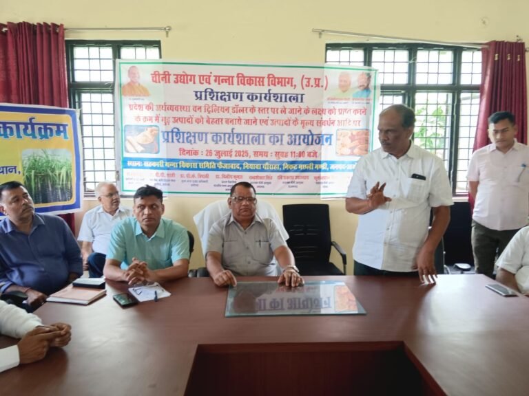सहायक चीनी आयुक्त की अध्यक्षता में हुआ प्रदेश को वन ट्रिलियन डॉलर इकोनॉमी बनाने के लिए प्रशिक्षण कार्यशाला का आयोजन
