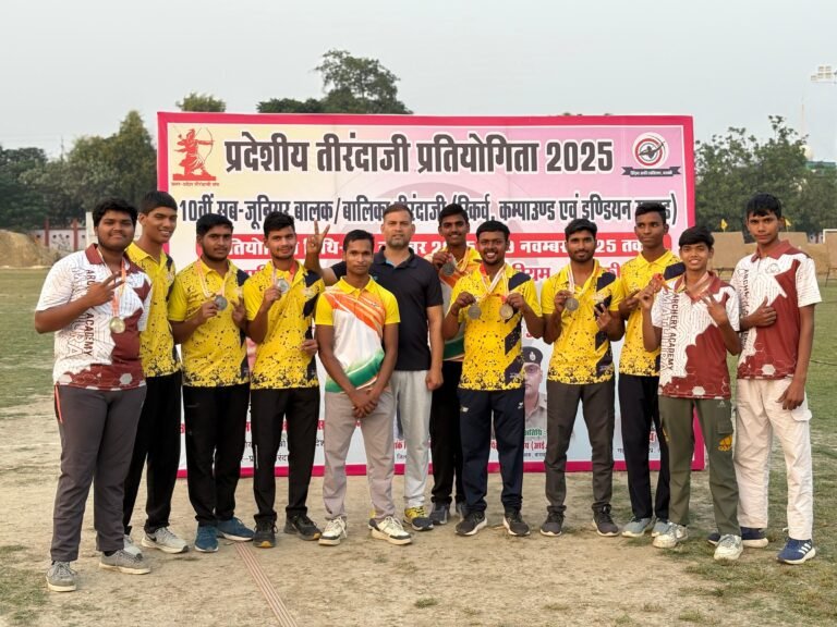 गुरुकुल प्रभात आश्रम धनुर्विद्या संस्थान के खिलाड़ियों ने सब जूनियर राज्य स्तरीय प्रतियोगिता में जीते स्वर्ण व रजत पदक
