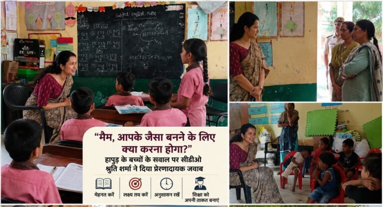 स्कूल निरीक्षण के दौरान बच्चों का सवाल बना चर्चा का विषय, सीडीओ श्रुति शर्मा ने दिया सफलता का मंत्र