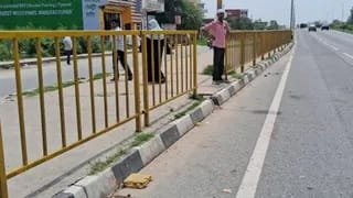 राष्ट्रीय राजमार्ग-9 पर सुरक्षा व्यवस्थाओं को नुकसान पहुंचने का मामला