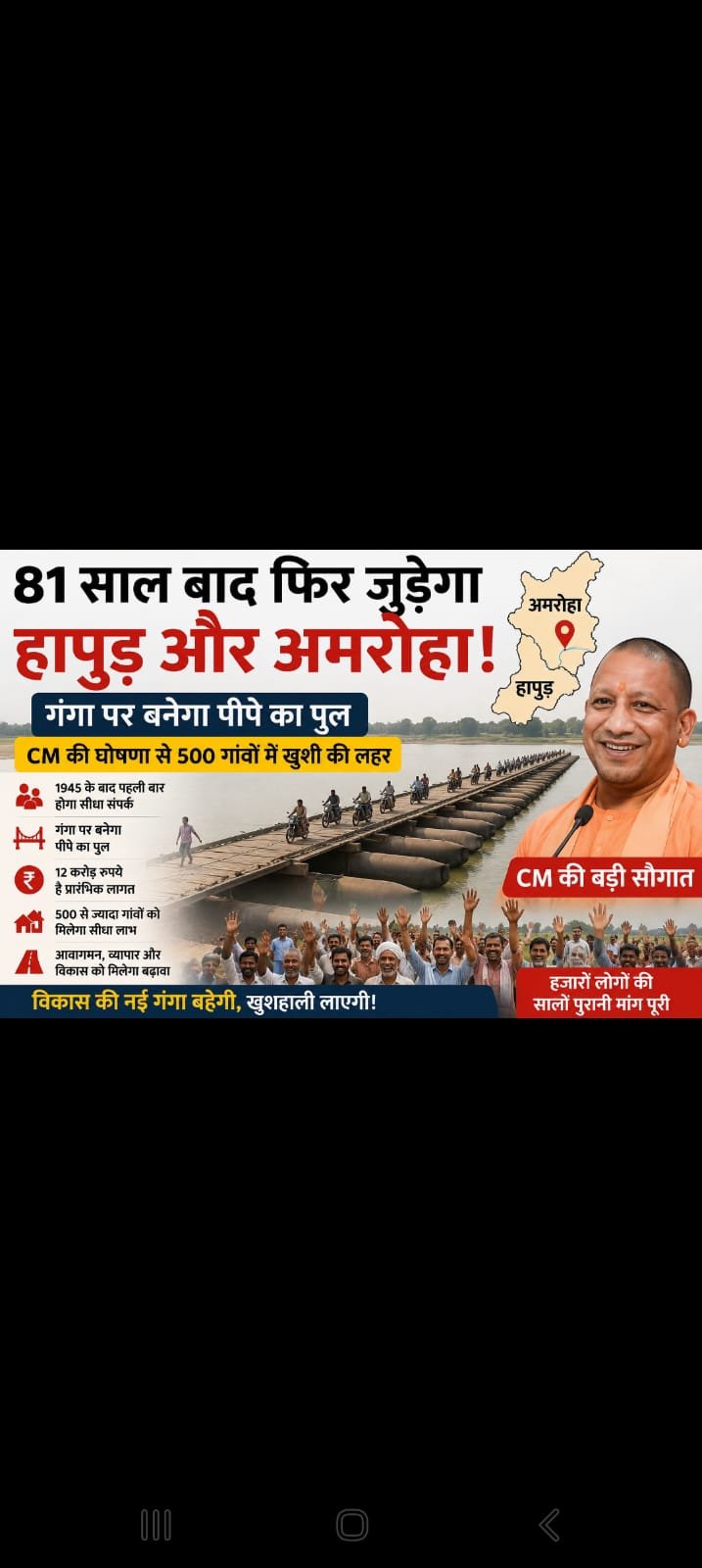 81 साल बाद फिर सीधे जुड़ेंगे हापुड़-अमरोहा! गंगा पर बनेगा पीपे का पुल, गढ़-तिगरी के बीच आसान होगा सफर